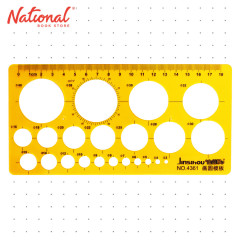 Jinsihou Circular Template Yellow 4361 - Drawing & Technical Supplies