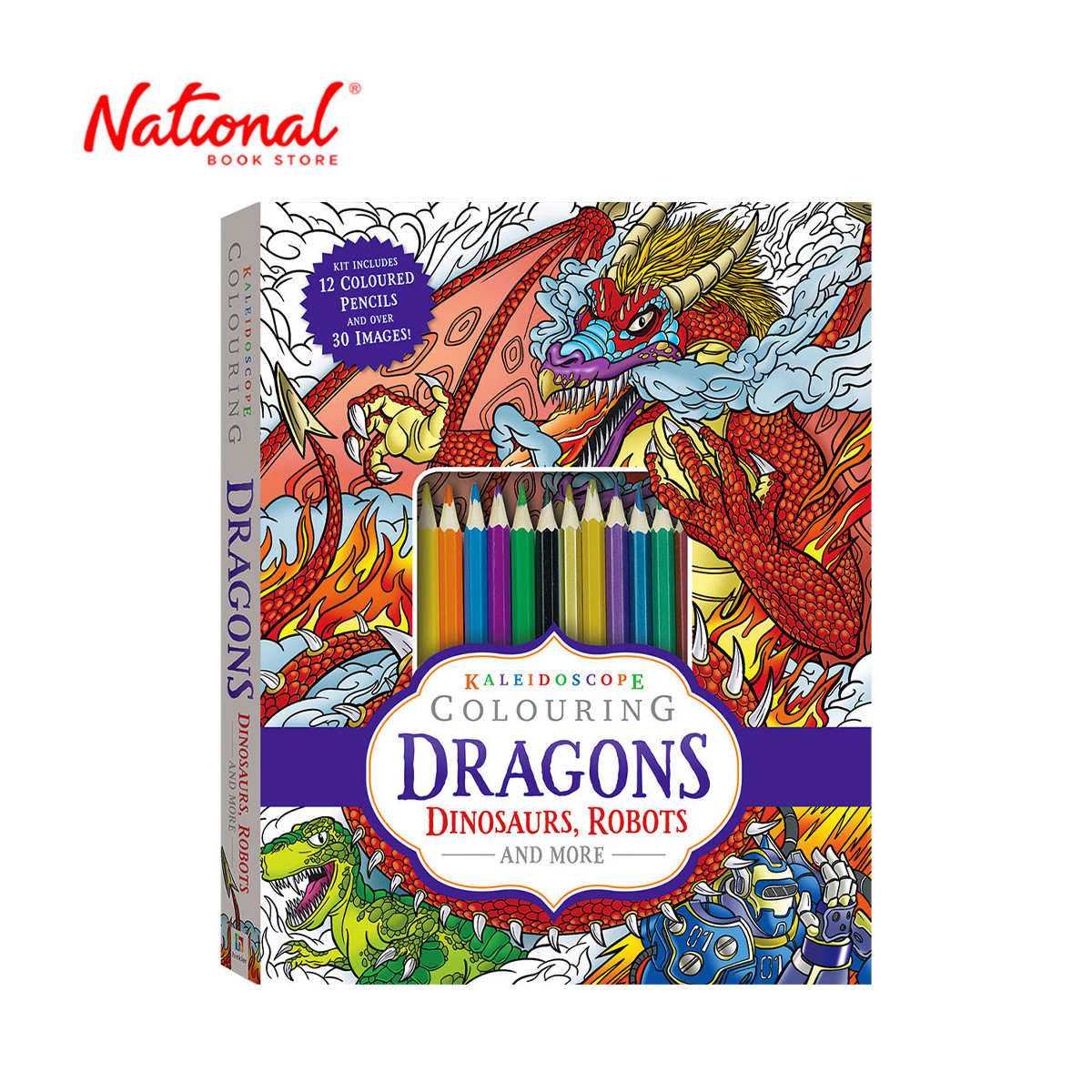 Kaleidoscope Colouring Kit: Dragons, Dinosaurs, Robots And More - Trade Paperback