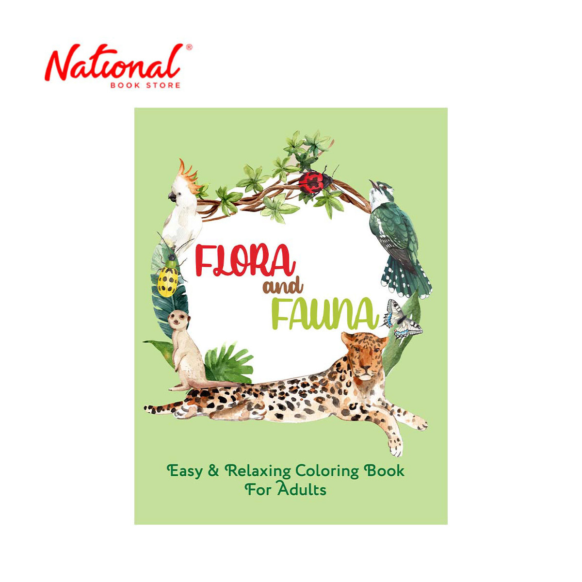 Flora And Fauna Coloring Book For Adults - Trade Paperback - Art Books
