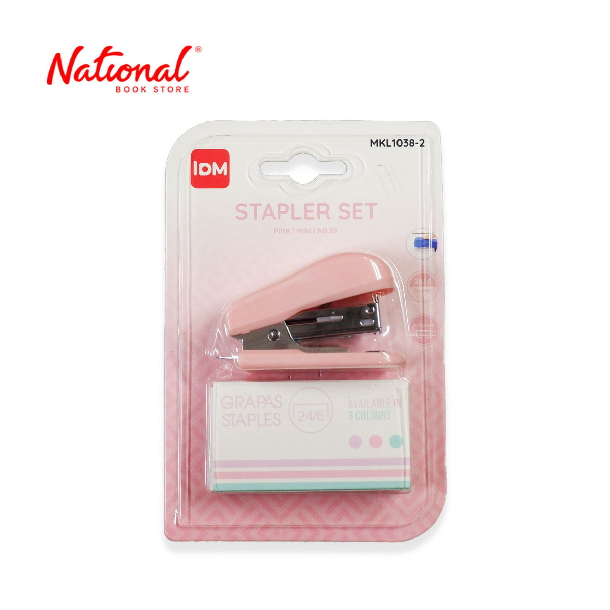 Stapler Set No. 35 Mini with Staple Wire 15 sheets MKL1038-2 - School & Office Supplies