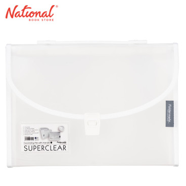 Expanding File with Handle 11890 A4 Clear 13 pockets Horizontal with Tab Superclear - Office Supplies