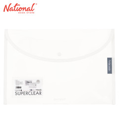 Plastic Envelope 31890 A4 Clear Button Type with Lining...