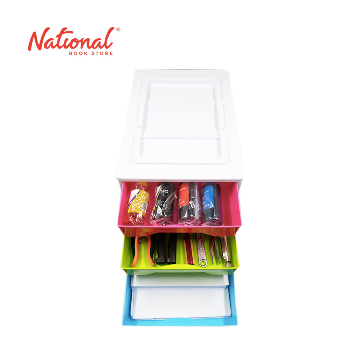 Clas Multi Tray Drawer Stackie Loaded 3 Layer, Pastel - Home & Office Organizer