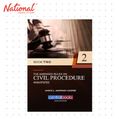 *PRE-ORDER* The Amended Rules on Civil Procedure Annotated Book 2 by Judge Janice L. Andrade-Udarbe - Hardcover - Law Book