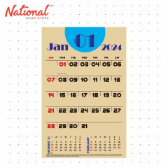 Wall Calendar Kraft 11x17 inches 12 sheets - Home & Office Supplies