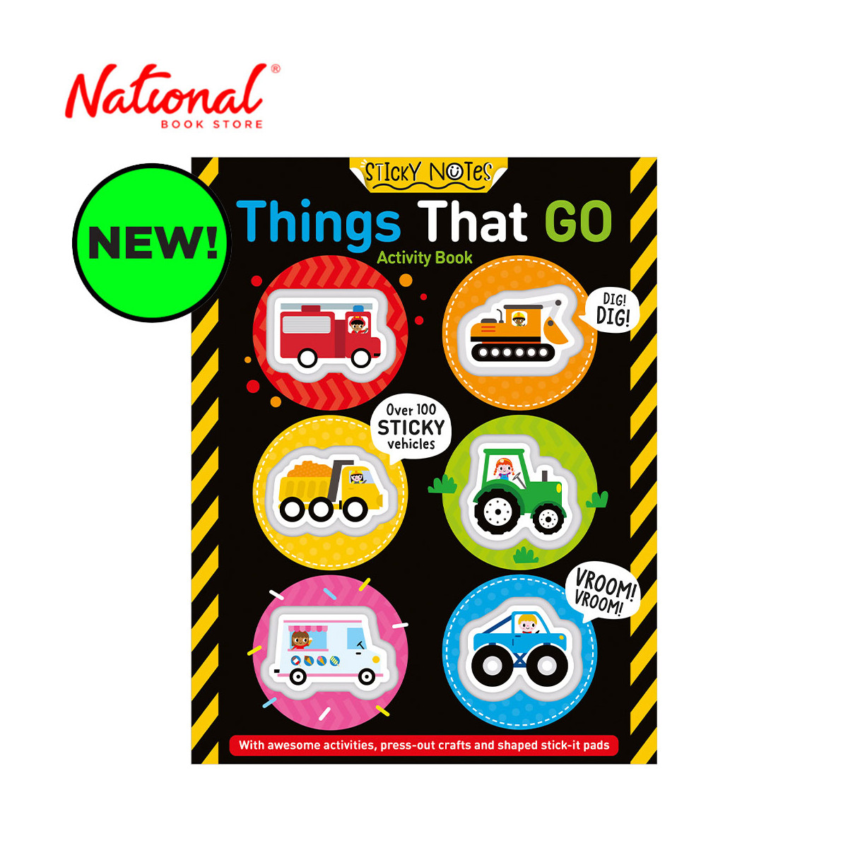 Things That Go Sticky Notes Activity Book By Sophie Collingwood - Trade Paperback - Books for Kids