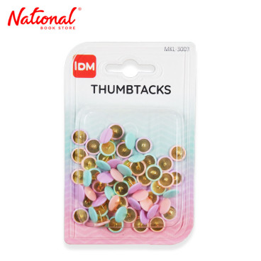 Thumbtacks Mkl-3003 Pastel Assorted 60's Per Pack - School & Office Supplies - Filing Supplies