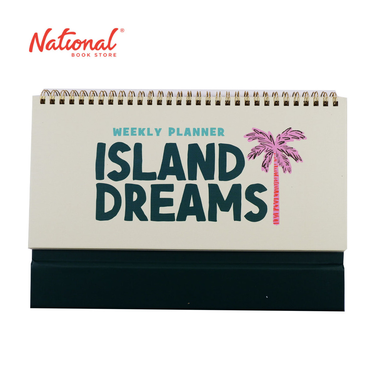 2024 Desk Calendar Week To View 273x131mm Green Island Dream - Tropidelic - Paper Supplies - Gifts