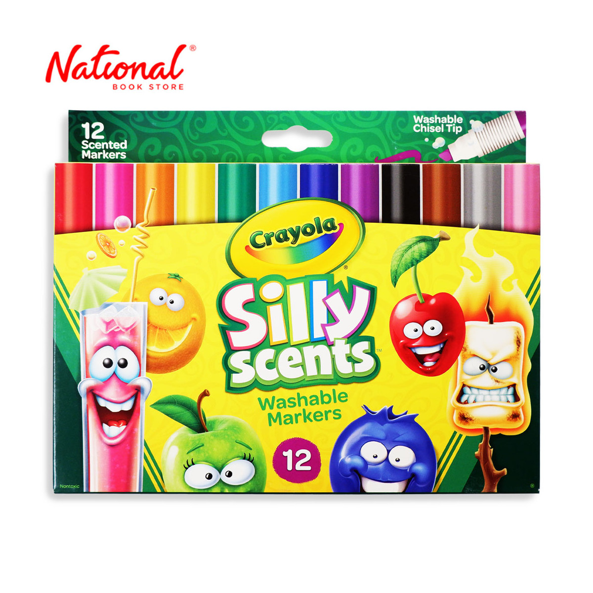 Crayola Silly Scents Washable Marker Set Of 12 588199 Chisel Tip - Arts & Crafts Supplies