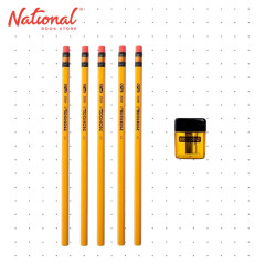 Mongol Pencil with Twin Sharpener 5 Pieces - Writing Supplies - Back to School Supplies