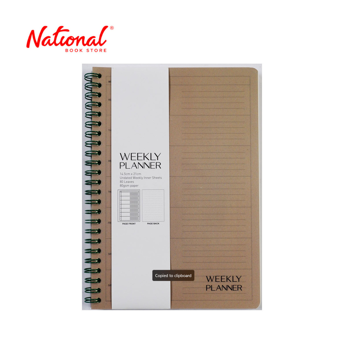 Premiere Undated Planner 14.5x 21 cm 80 Leaves 80gsm Soft Shadow - Paper Supplies - Gift Items