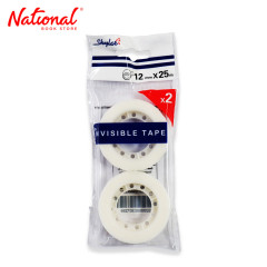 Skylar Invisible Tape 12mmx25m 2's IVT12-25 - School & Office Essentials