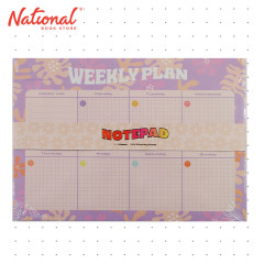 Undated Week to View Planner Notepad 210x297mm 60 Sheets Pink - Vacay - Paper Supplies - Gift Items
