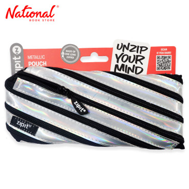 Zipit Metallic Pouch ZMT-2 Plain Silver - Cases & Pouches - Gift Items for Kids