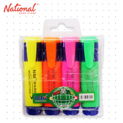 Leto Highlighters Assorted 4's HP-6603-4 - School & Office - Writing Supplies