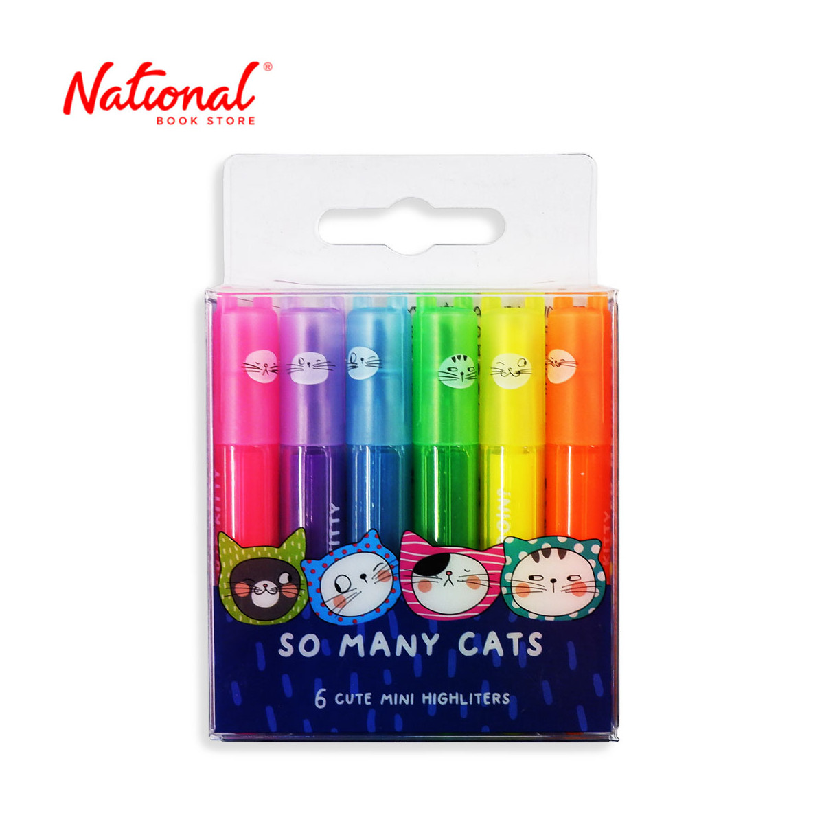 M&G So Many Cats Fruit Scented Mini Highlighters Fluorescent 6's Assorted AHM22574 - School Supplies