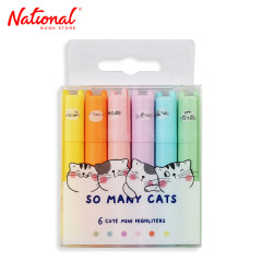 M&G So Many Cats Fruit Scented Mini Highlighters Pastel 6's Assorted AHM22575 - School Supplies