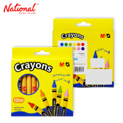 M&G Classic Wax Crayons AGMx4225 12 Colors - Arts & Crafts Supplies