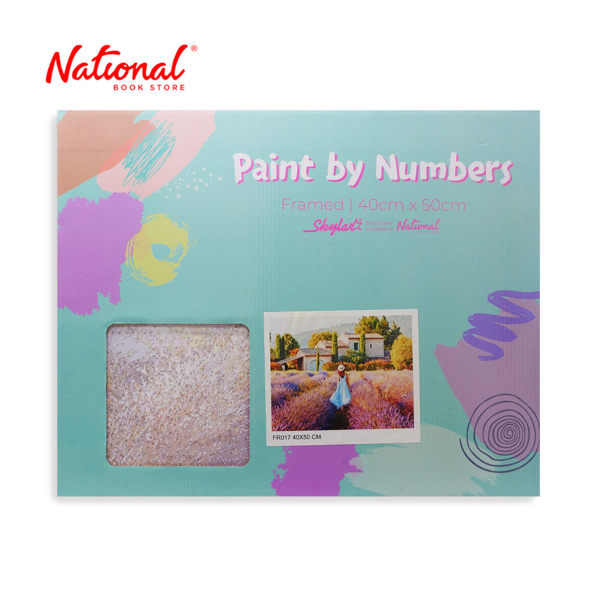 Skylar Paint By Numbers FR017 Framed 40x50cm Lavender - Arts & Crafts