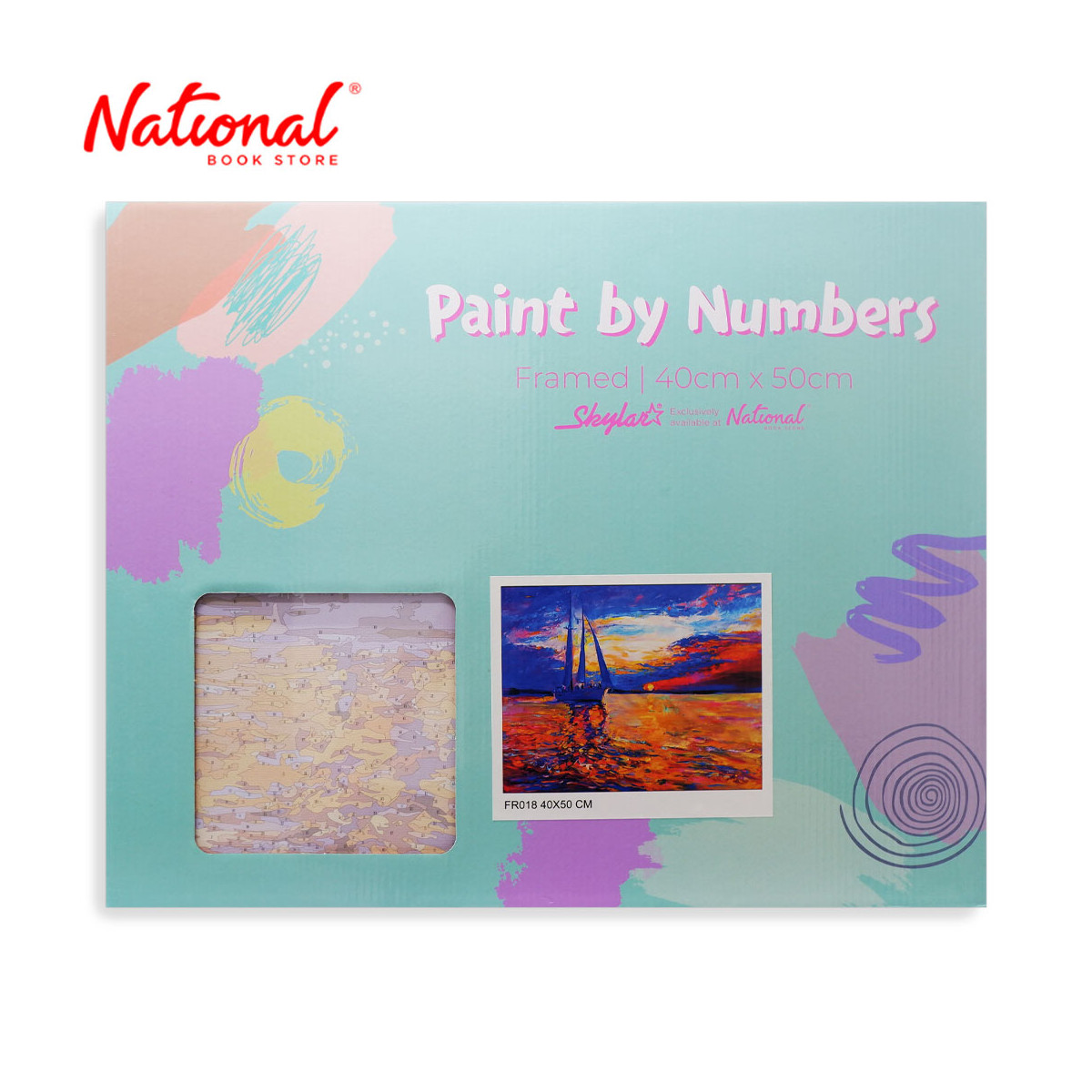 Skylar Paint By Numbers FR018 Framed 40x50cm Sailing Ship - Arts & Crafts
