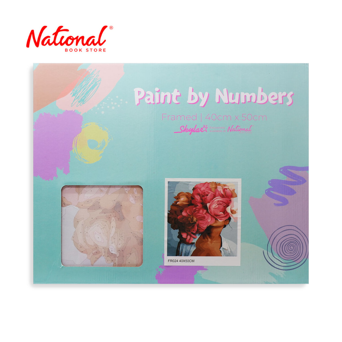 Skylar Paint By Numbers FR024 Framed 40x50cm Flower Girl - Arts & Crafts