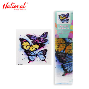 Skylar Diamond Painting Kit - Glow In The Dark GD007 Folded 30x30cm Butterflies - Arts & Crafts