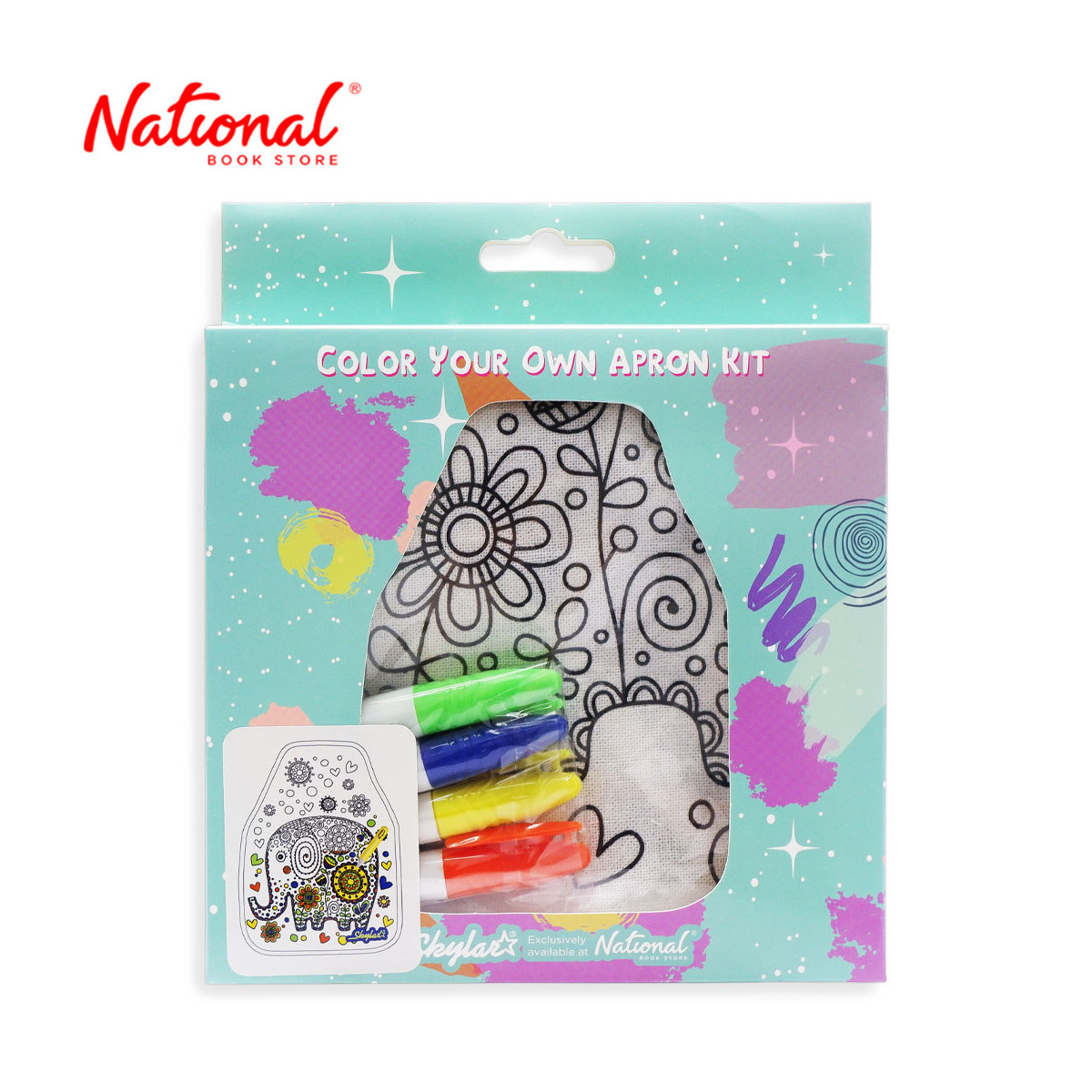 Skylar Diy Apron Kit AP-002 with Color Pen Elephant - Arts & Crafts Supplies