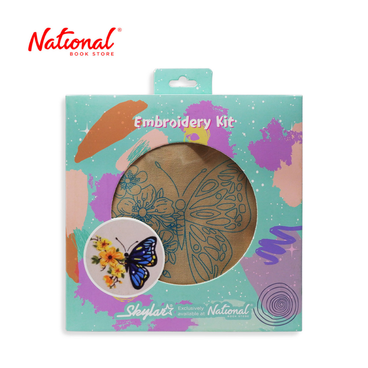 Skylar Embroidery Kit ED071 Butterfly 20cm - Arts & Crafts Supplies