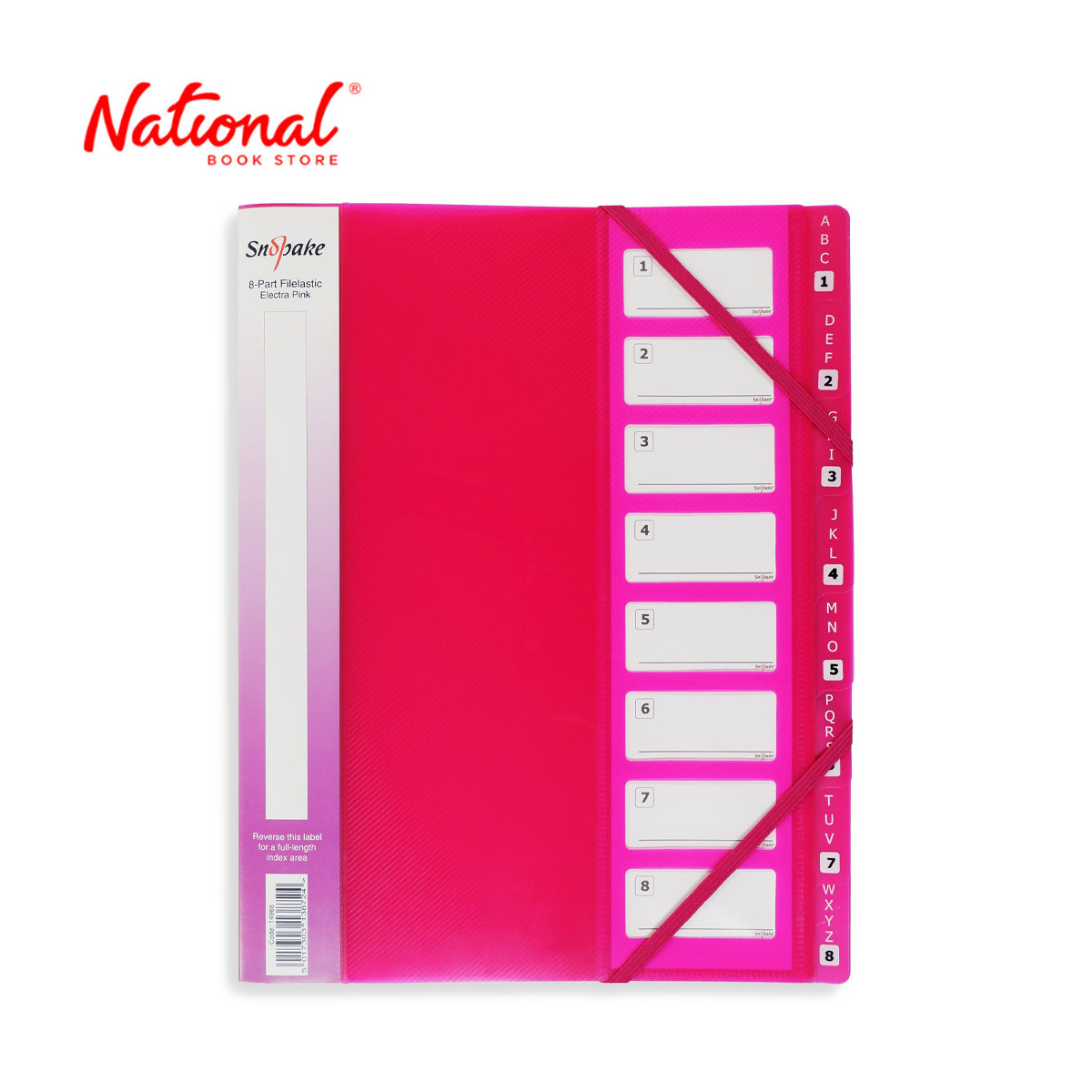 Snopake Folder Plastic 14965 A4 with Tab & Garter On Both Side Electra (assorted colors)
