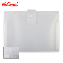 Morning Glory Expanding File 51530-83109 with white A4 5 pockets Button Lock with Tab And Pen Holder