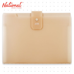 Morning Glory Expanding File 51530-83111 Beige A4 5 pockets Button Lock with Tab And Pen Holder