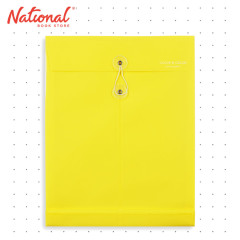 Morning Glory Plastic Envelope 51721-86920 Yellow A4 Expanding String Lock Vertical