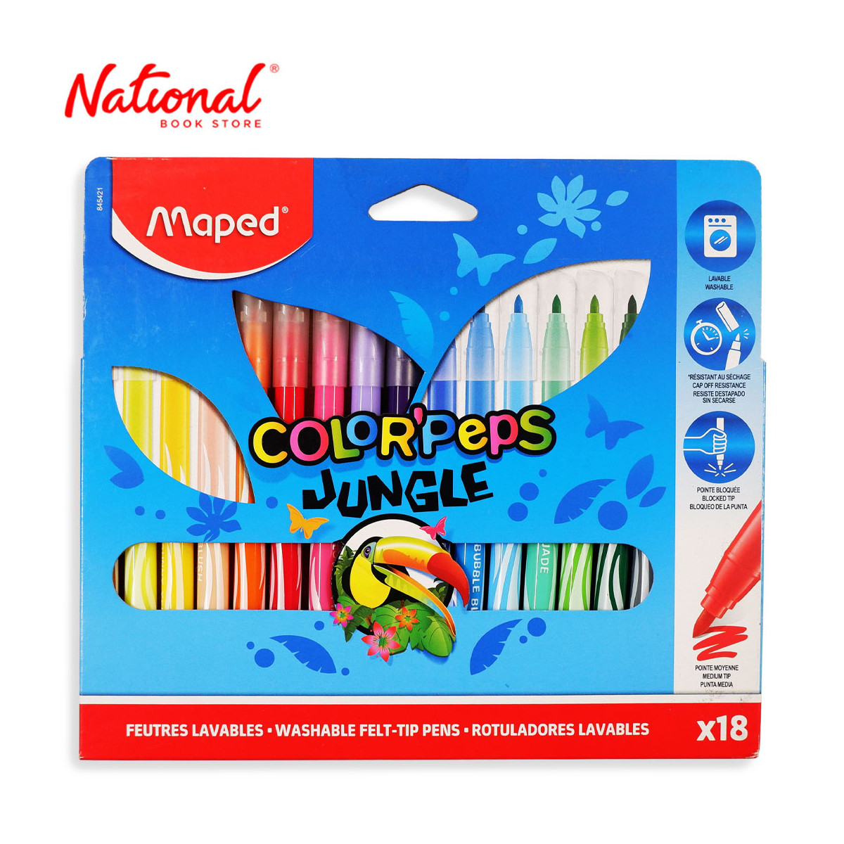 Maped Coloring Pen Classic 845421 18 colors Color'peps Jungle - School Supplies - Art Supplies