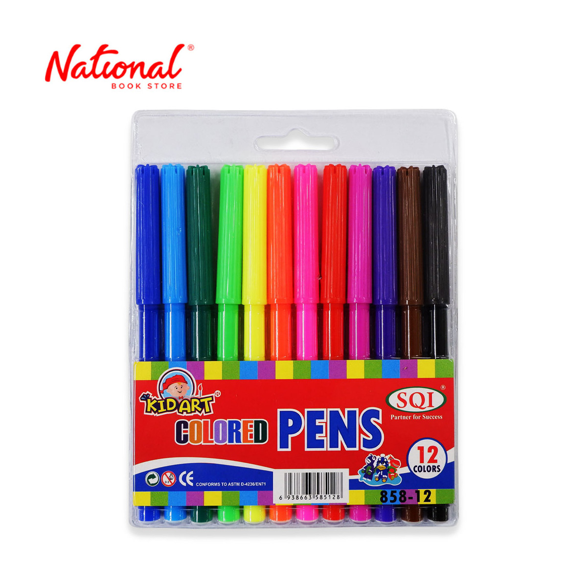 Kid Art Coloring Pen 858-12 12 Colors - School Supplies - Art Supplies