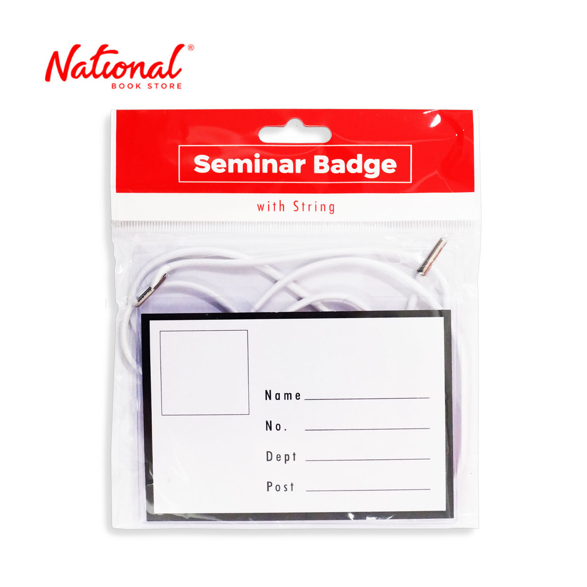 Best Buy Seminar ID Badge with String 3.75x4.25mm SB-001 - School & Office Supplies