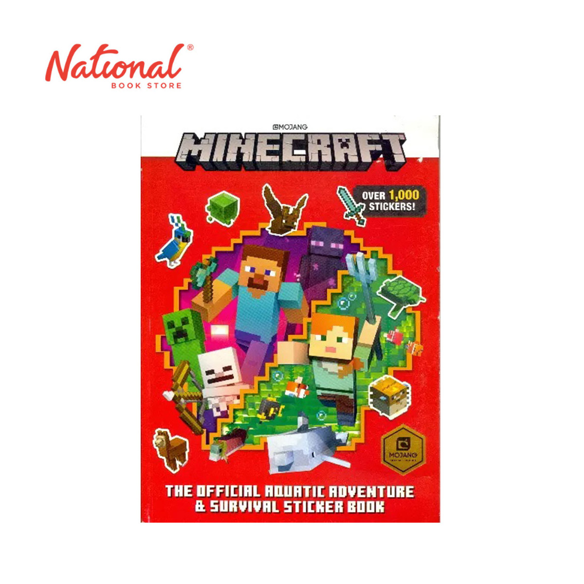 Minecraft: The Official Aquatic Adventure & Survival Sticker - Trade Paperback - Reference for Kids