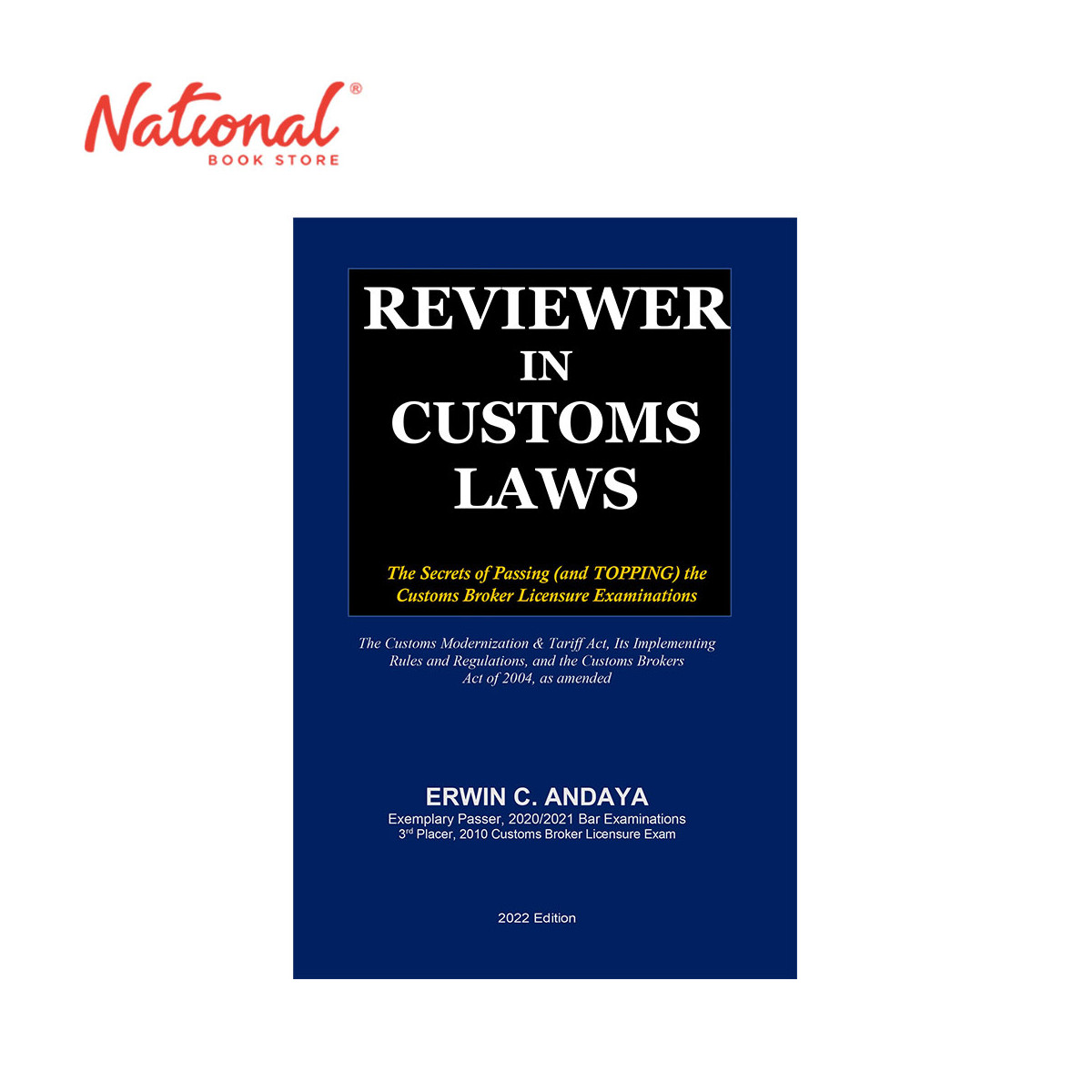 Reviewer in Customs Laws by Erwin C. Andaya - Trade Paperback - College Books