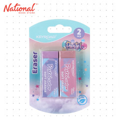 Keyroad Rubber Eraser PVC Free Pastel 2's Pink & Purple KR972417 - School & Office Supplies