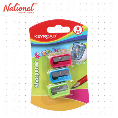 Keyroad One-Hole Sharpener Easy Sharp Anti-Slide Grip 3s Blue Green Pink KR971747 - School Supplies