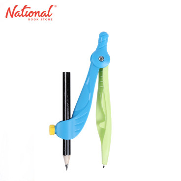 Keyroad Compass Set Ergonomic Round Tip Pin with Pencil Blue Green KR971534 - School Supplies