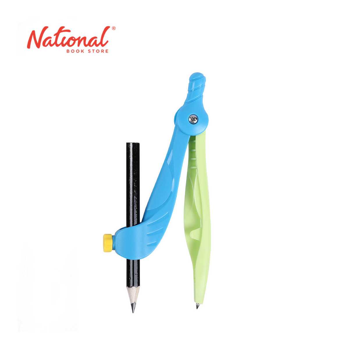 Keyroad Compass Set Ergonomic Round Tip Pin with Pencil Blue Green KR971534 - School Supplies