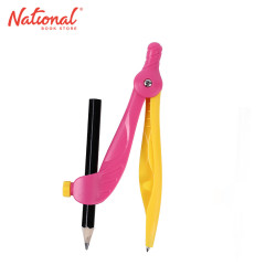 Keyroad Compass Set Ergonomic Round Tip Pin with Pencil Pink Yellow KR971534 - School Supplies