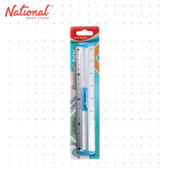 Keyroad Plastic Ruler Measure Clip Aluminum with Pen Grip Blue 20 cm KR971537 - School Supplies