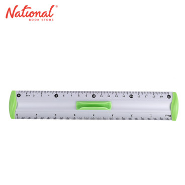 Keyroad Plastic Ruler Measure Clip Aluminum with Pen Grip Green 20 cm KR971537 - School Supplies