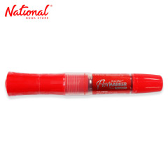 Flex Office Permanent Marker Dual Tip Refillable Red...