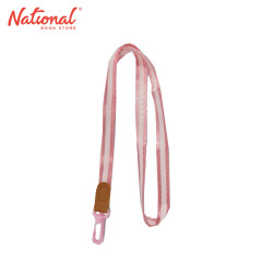 Lanyard Two Tone With Plastic Hook White & Peach No.1 -...