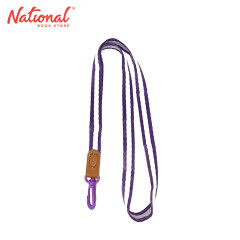 Lanyard Two Tone With Plastic Hook White & Violet No.1 -...