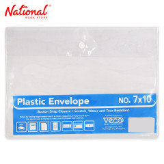 Veco Plastic Envelope 7x10 Inches Button Lock Transparent...