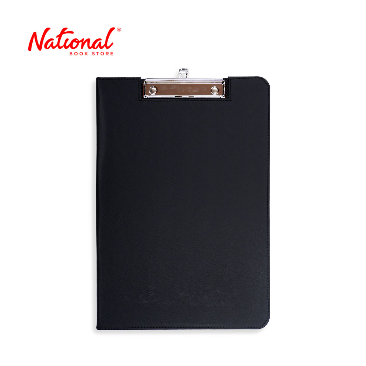 Clipboard Long With Cover Wire Clip Leatherette Material, Black - School & Office Supplies