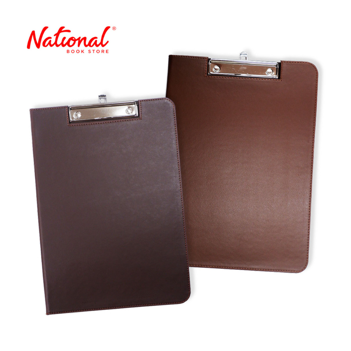 Clipboard Long With Cover Wire Clip Leatherette Material, Brown - School & Office Supplies